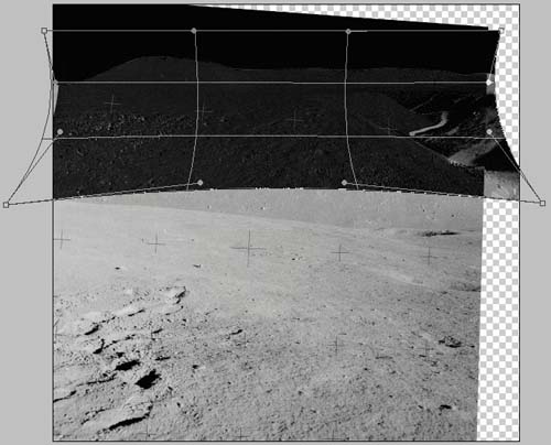Аполлон 15 сетка искажений удаленного ландшафта