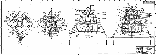 Технический эскиз ЛМ-5 Аполлон-11