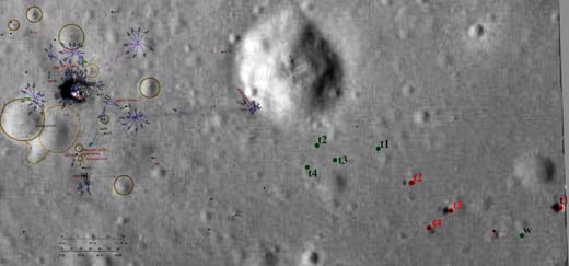Несоответствие между снимками Аполлон-11 и LRO